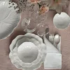 Flora asjett 19 cm hvit
