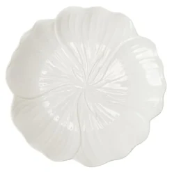 Flora asjett 19 cm hvit