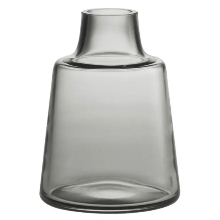 Flora vase kort 12 cm smoke