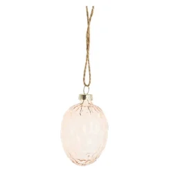 Florella hengende eggdekorasjon 7 cm rosa