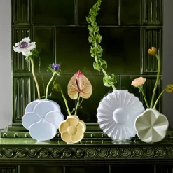 Flower vase prestekrage 21 cm hvit