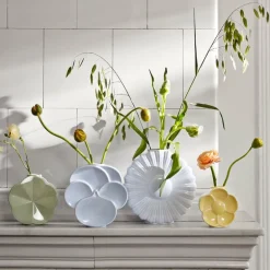 Flower vase prestekrage 21 cm hvit