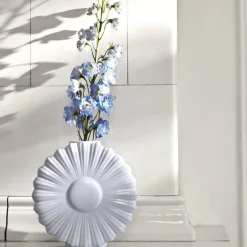 Flower vase prestekrage 21 cm hvit
