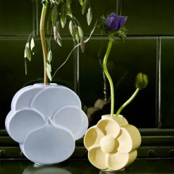 Flower vase stemorsblomst 17 cm blå