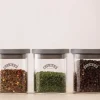 Fresh krydderkrukkesett 4 deler glass/grå