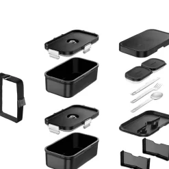 Fresh & Save Bento matboks 2 deler 20,7x12,3 cm svart