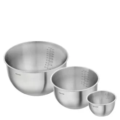 Fresh & Save skålsett 3 deler rustfritt stål