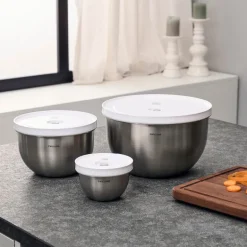 Fresh & Save skålsett 3 deler rustfritt stål
