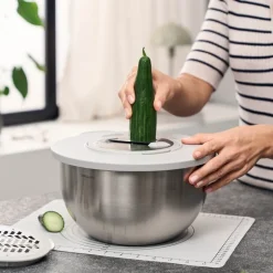 Fresh & Save vakuumskål i rustfritt stål med lokk 4L 24 cm