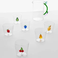 Fruits & Flowers vannglass 35 cl avokado