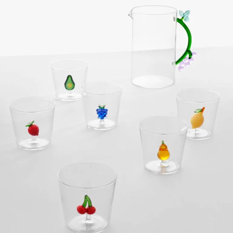 Fruits & Flowers vannglass 39 cl jordbær