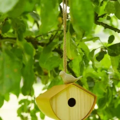 Fuglehus 16 cm gul oker