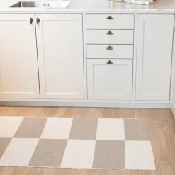 Gangteppe Square 250x70 cm beige/hvit