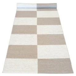 Gangteppe Square 250x70 cm beige/hvit