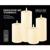 Gaveeske Ledlys 4 lys + fjernkontroll cream
