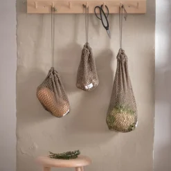Gjenbrukbar nettpose stor 40x30 cm clay