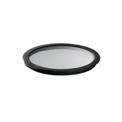 Glasslokk 12 cm klar/svart