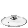 Glasslokk 20 cm med rustfri knott