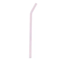 Glasspipe sugerør lys rosa
