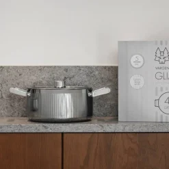 Glima gryte 4L med lokk blankt stål