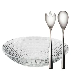 Glitter salatskål 32 cm med salatbestikk
