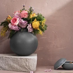 Globo vase 19,5 cm grå