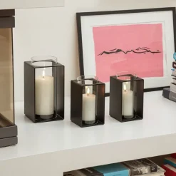 Glow lyslykt 18 cm svart