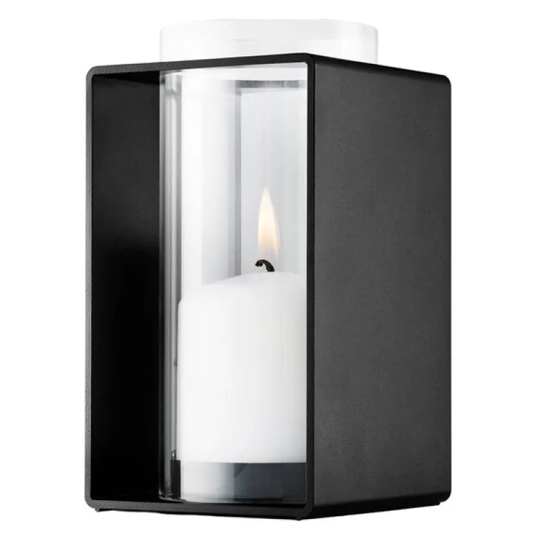 Glow lyslykt 18 cm svart