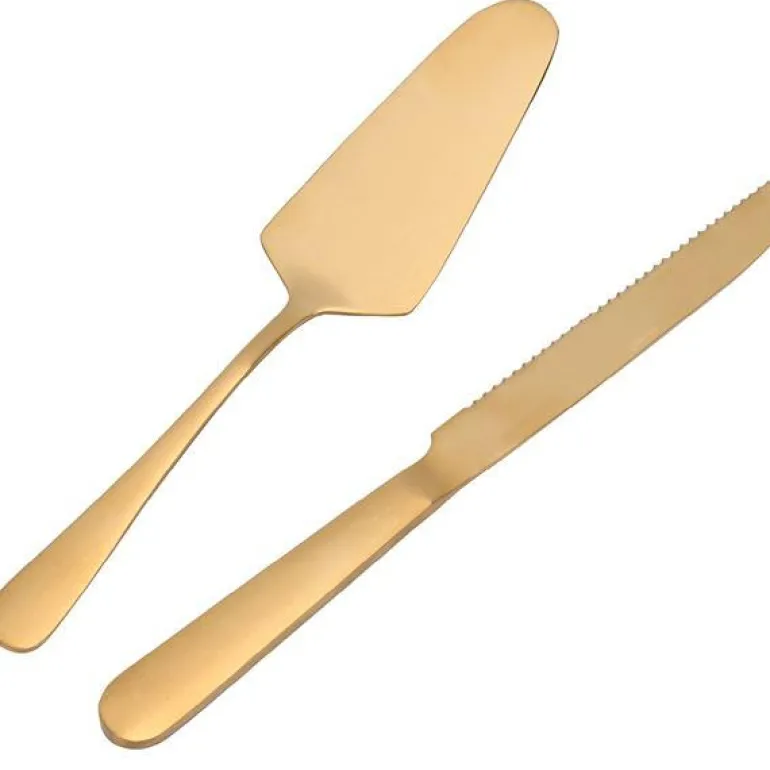 Gold serveringssett 2 deler satin