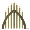 Gotland adventsstake 45 cm gråbeis/matt messing