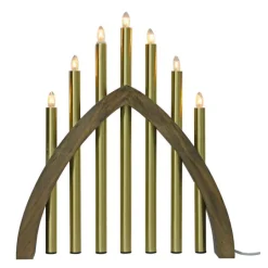 Gotland adventsstake 45 cm gråbeis/matt messing
