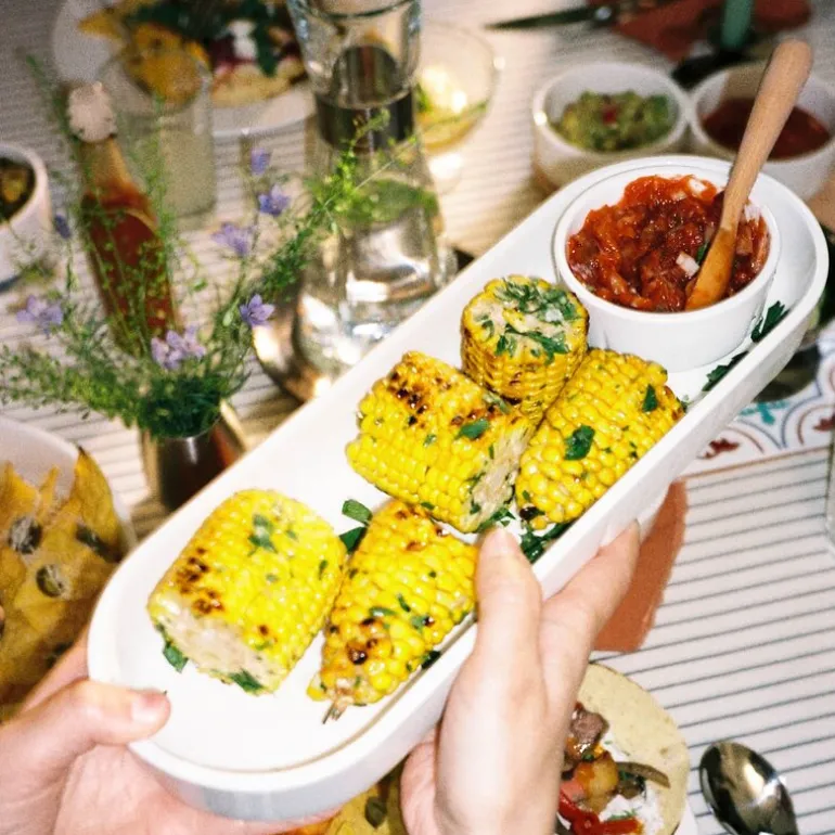 Grand Cru snacksskål med skje 9 cm hvit