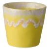 Gres espressokopp 10 cl 6,5x6 cm gul