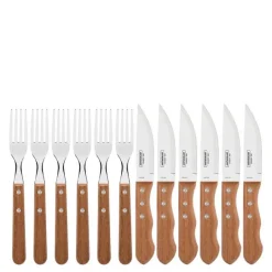 Grillbestikk 12 deler natur/stål
