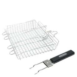 Grillkurv avtakbart håndtak 34x7 cm