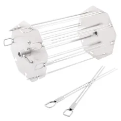Grillspydholder rotisseri 31x18 cm rustfritt stål