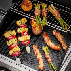 Grillspyd m/ stativ 6 stk 18/10 stål