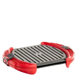 Grill XL for mikrobølgeovn 30x21 cm rød