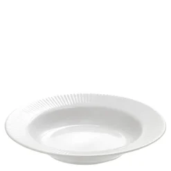 Groovy suppetallerken 22 cm hvitt porselen