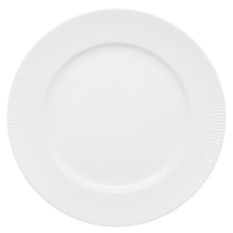 Groovy tallerken 26,5 cm hvitt porselen