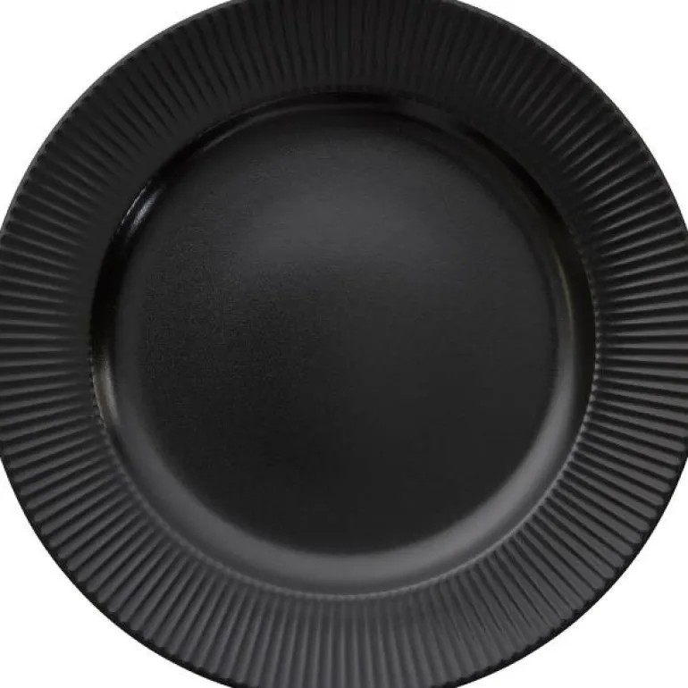 Groovy tallerken 27 cm steintøy svart