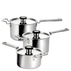 316 grytesett 3 deler 16/18/20 cm rustfritt stål