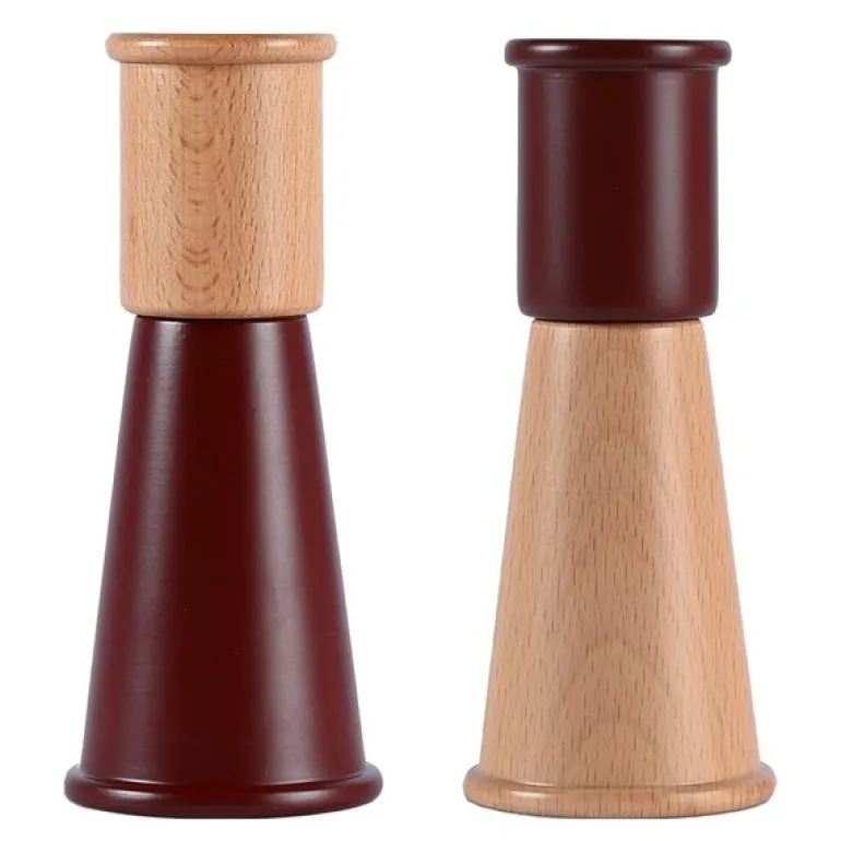 Gurken salt- og pepperkvern 15 cm 2 stk mørk rød/brun