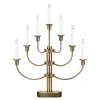 Gylling adventstake 7 lys 53 cm antikk messing