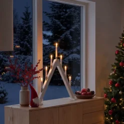 Halland adventsstake 59 cm hvit