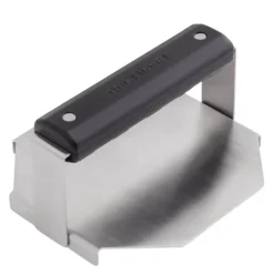 Hamburgerpresse 6x5 cm rustfritt stål