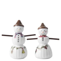 Hammershøi Christmas figur 2 stk snøgutt og snøjente hvit