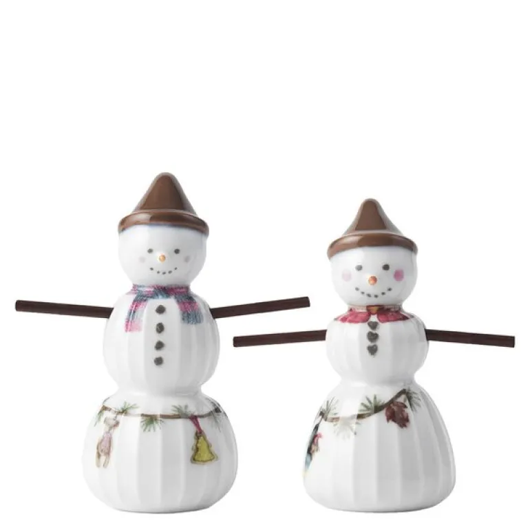 Hammershøi Christmas figur 2 stk snøgutt og snøjente hvit