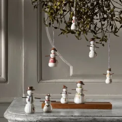 Hammershøi Christmas figur 2 stk snømann og snøkone hvit