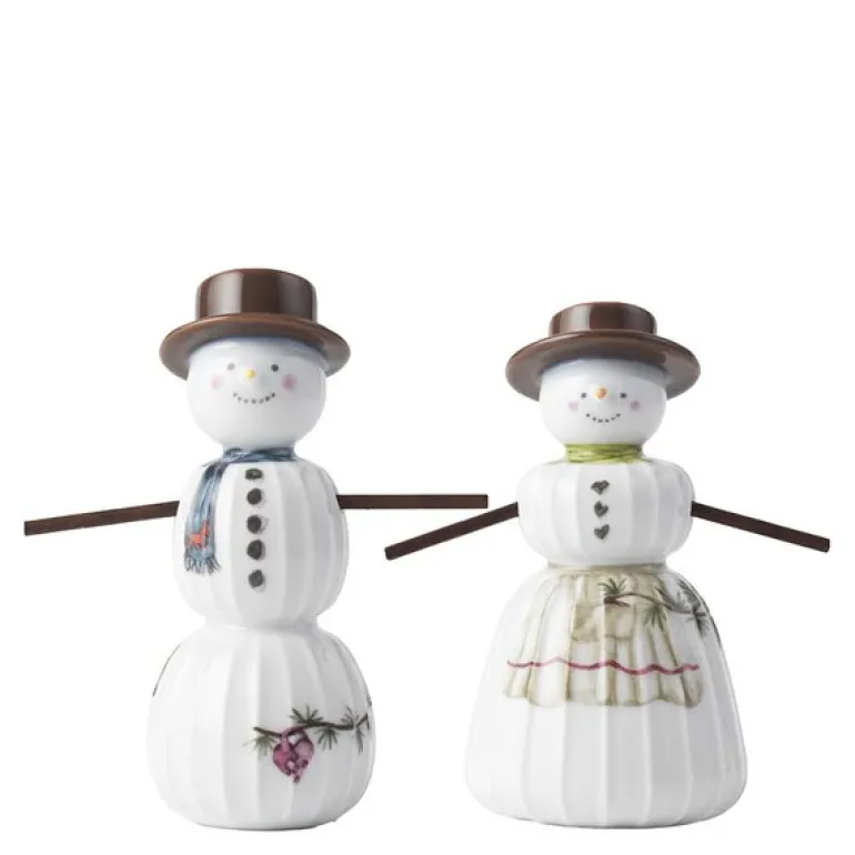 Hammershøi Christmas figur 2 stk snømann og snøkone hvit